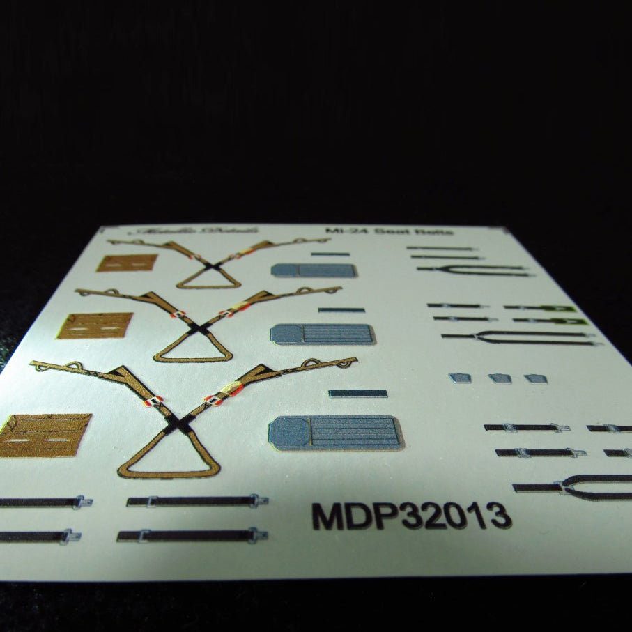 Mi-24, Seat Belts (3D Decals) Scale 1:32 Metallic Details MDP32013 - For Models Helicopter Kits