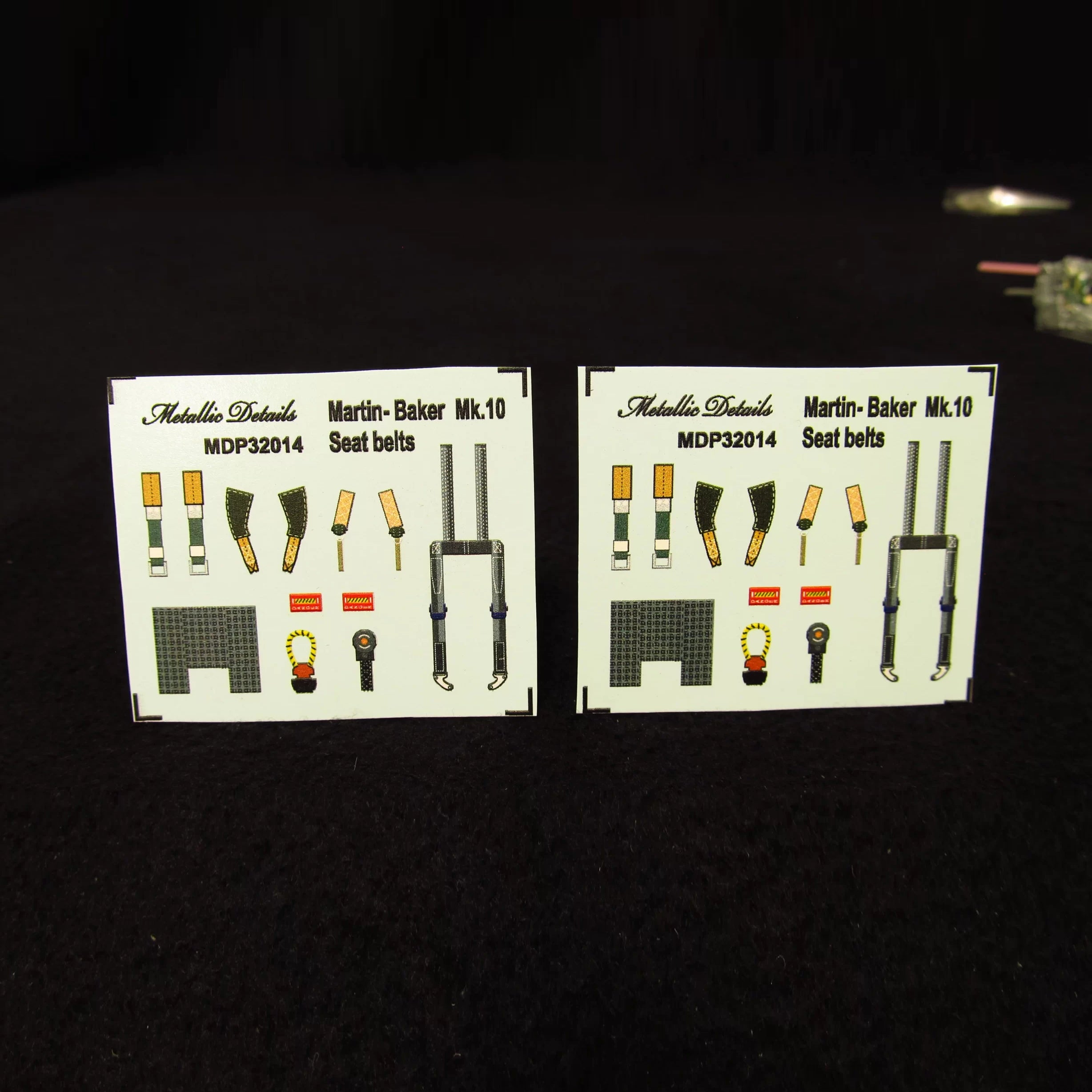 Martin-Baker Mk,10 Seat Belts (3D Decals) Scale 1:32 Metallic Details MDP32014 - For Aircraft Kit Model