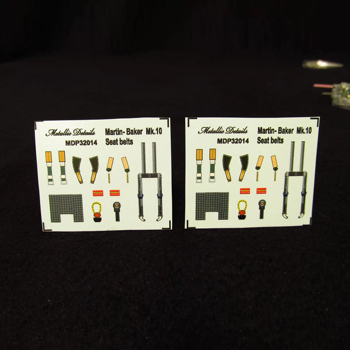 Martin-Baker Mk,10 Seat Belts (3D Decals) Scale 1:32 Metallic Details MDP32014 - For Aircraft Kit Model