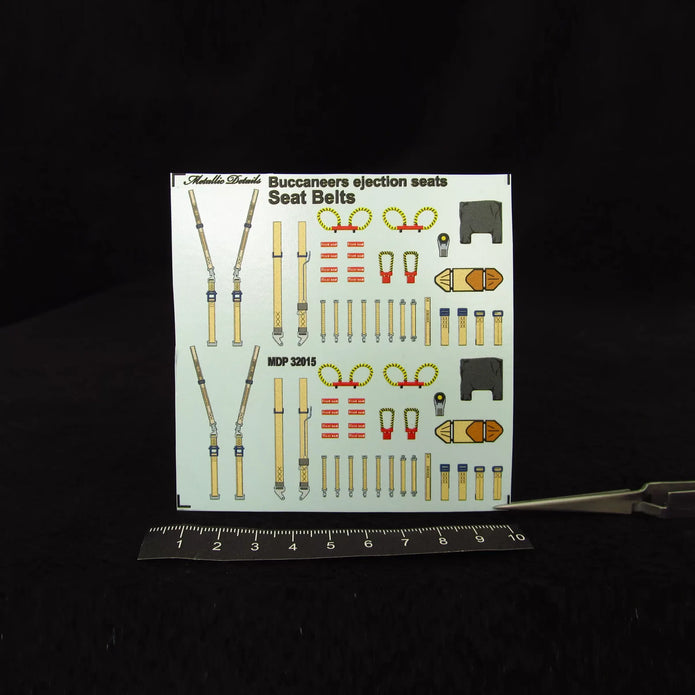 Blackburn Buccaneer, Seat Belts (3D Decals) Scale 1:32 Metallic Details MDP32015 - For Model Aircraft Kits