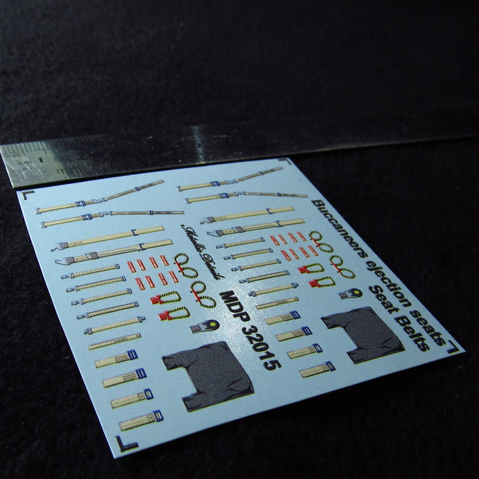 Blackburn Buccaneer, Seat Belts (3D Decals) Scale 1:32 Metallic Details MDP32015 - For Model Aircraft Kits