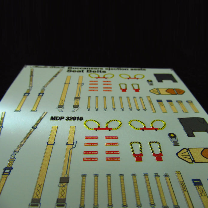 Blackburn Buccaneer, Seat Belts (3D Decals) Scale 1:32 Metallic Details MDP32015 - For Model Aircraft Kits