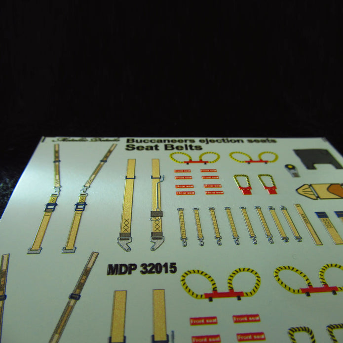 Blackburn Buccaneer, Seat Belts (3D Decals) Scale 1:32 Metallic Details MDP32015 - For Model Aircraft Kits