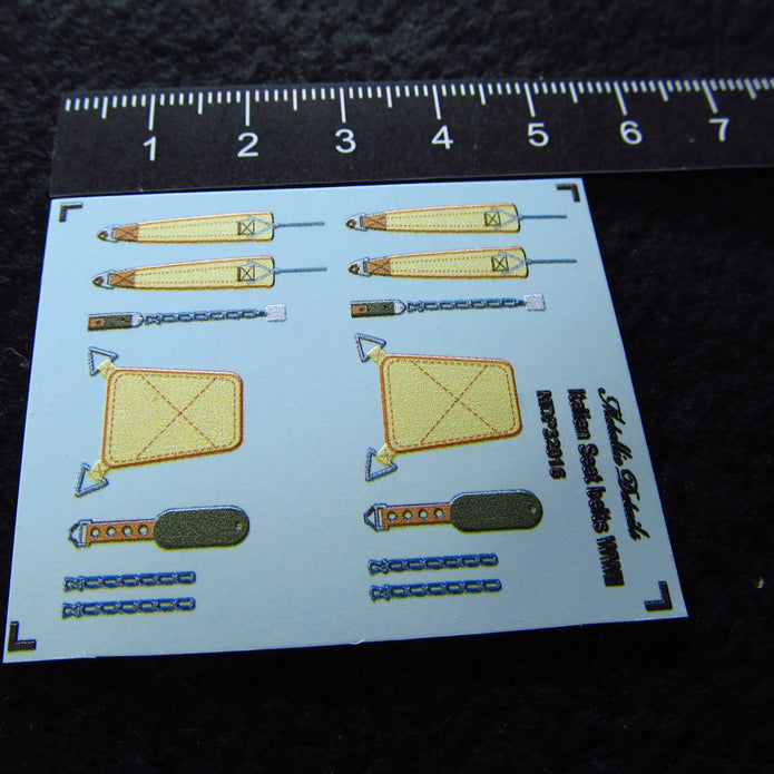 Italian Seat Belts WWII (3D Decals) Scale 1:32 Metallic Details MDP32016 - For Aircraft Models Kits