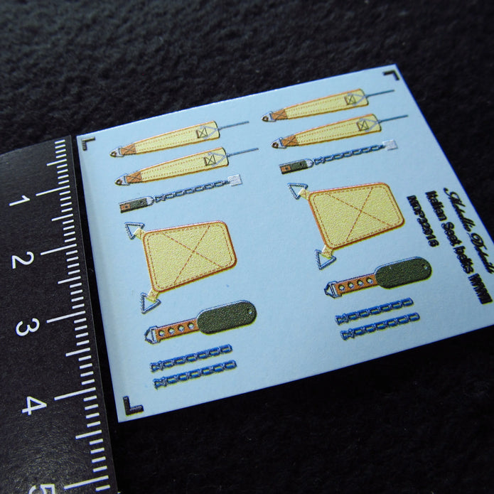 Italian Seat Belts WWII (3D Decals) Scale 1:32 Metallic Details MDP32016 - For Aircraft Models Kits