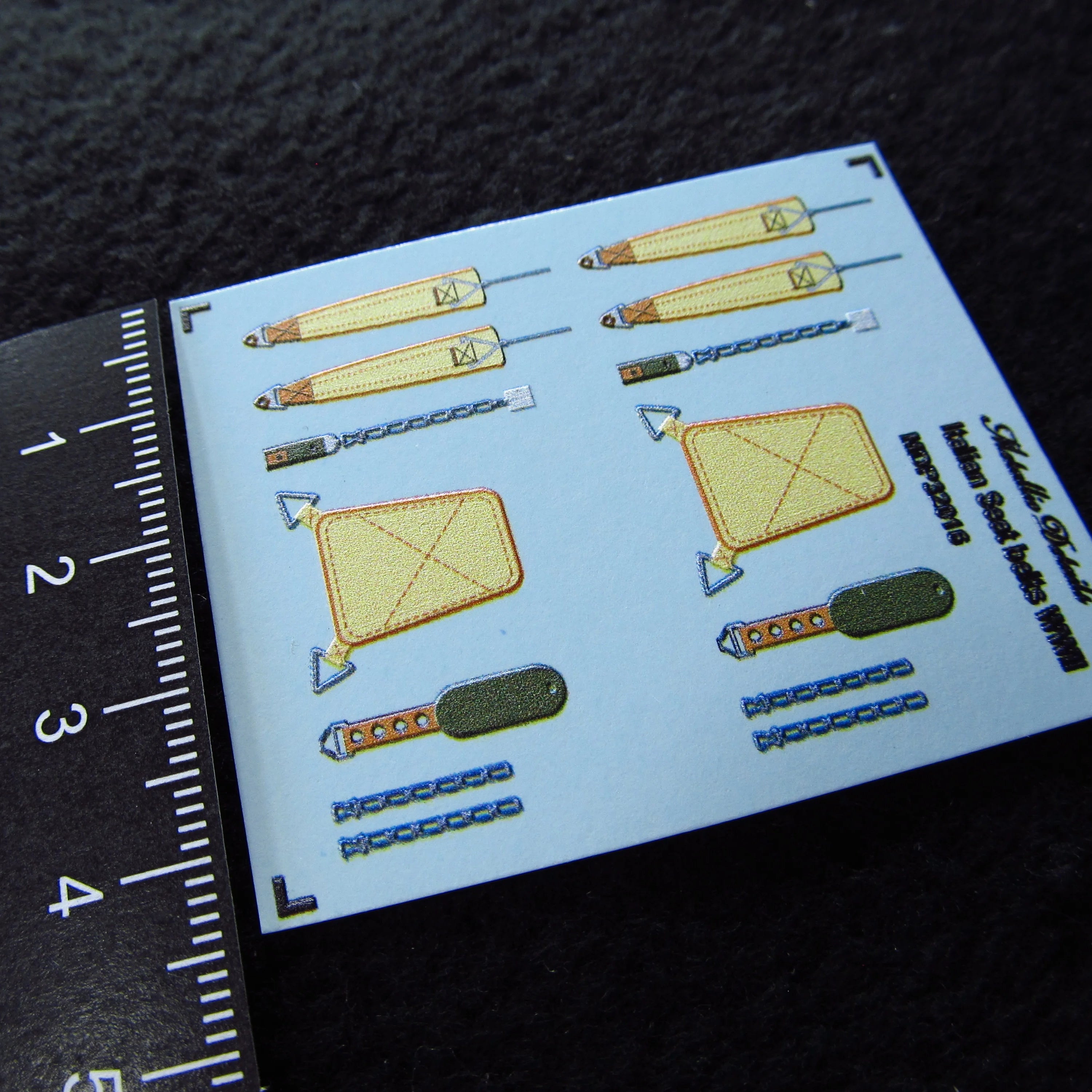 Italian Seat Belts WWII (3D Decals) Scale 1:32 Metallic Details MDP32016 - For Aircraft Models Kits