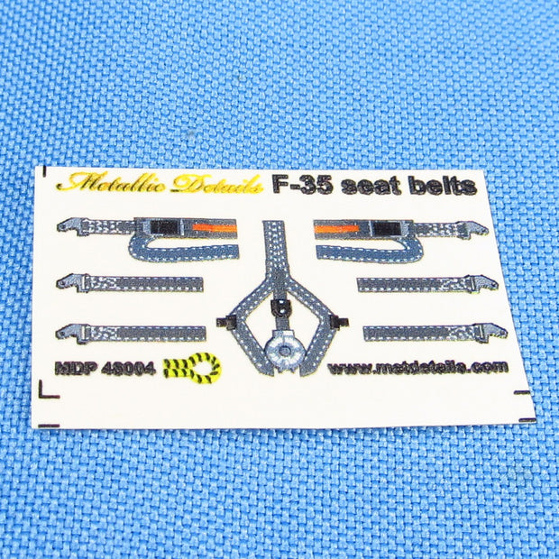 Lockheed-Martin F-35, Seat Belts (3D Decals) Scale 1:48 Metallic Details MDP48004 - For Models Aircraft Kits