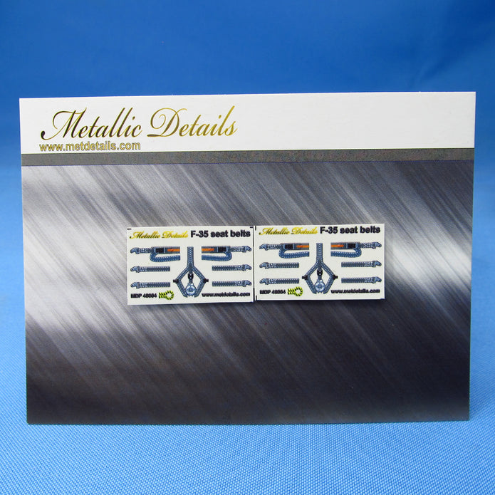 Lockheed-Martin F-35, Seat Belts (3D Decals) Scale 1:48 Metallic Details MDP48004 - For Models Aircraft Kits