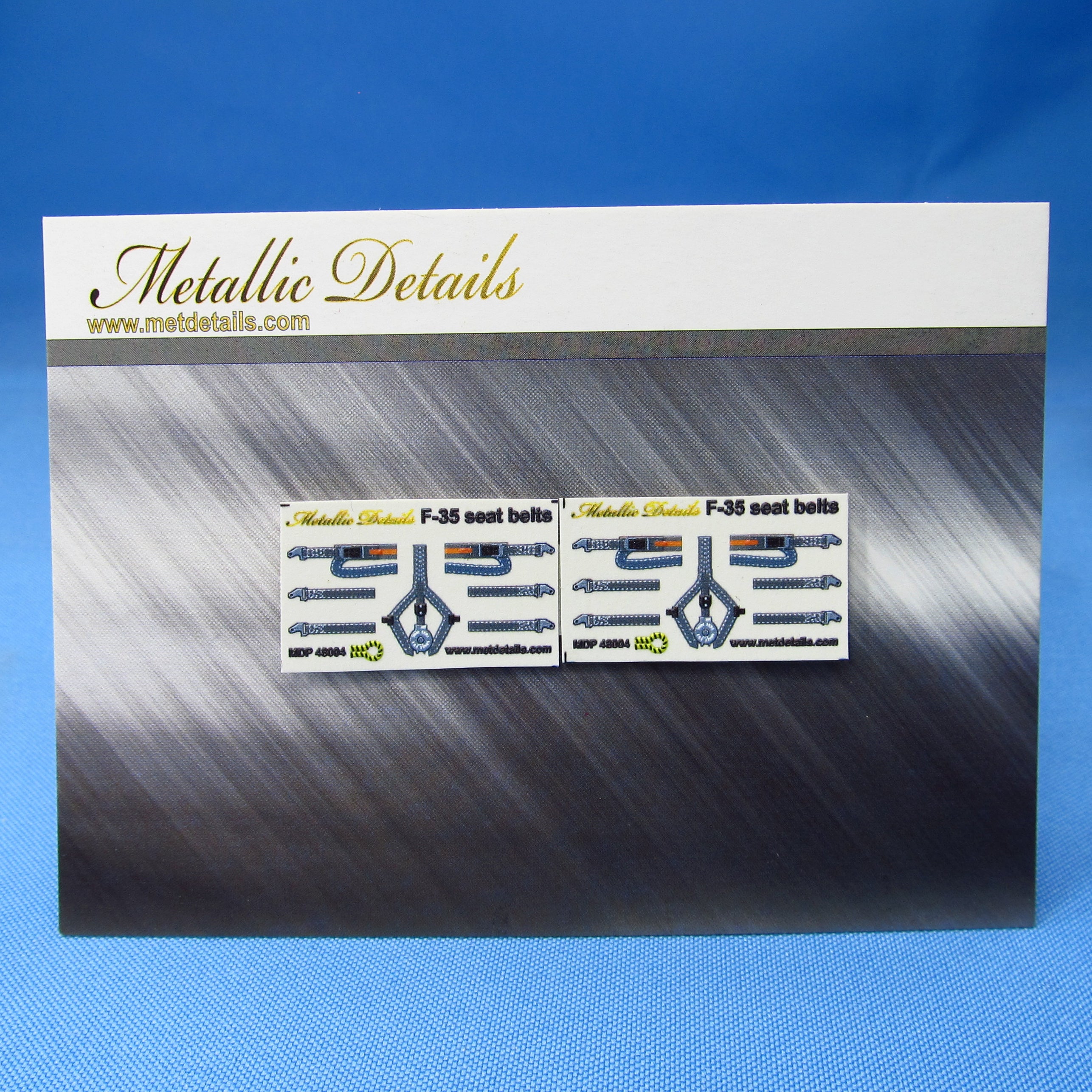 Lockheed-Martin F-35, Seat Belts (3D Decals) Scale 1:48 Metallic Details MDP48004 - For Models Aircraft Kits