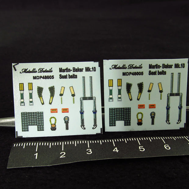Martin-Baker Mk,10 Seat Belts (3D Decals) Scale 1:48 Metallic Details MDP48005 - For Aircraft Kit Model