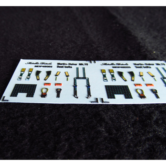 Martin-Baker Mk,10 Seat Belts (3D Decals) Scale 1:48 Metallic Details MDP48005 - For Aircraft Kit Model