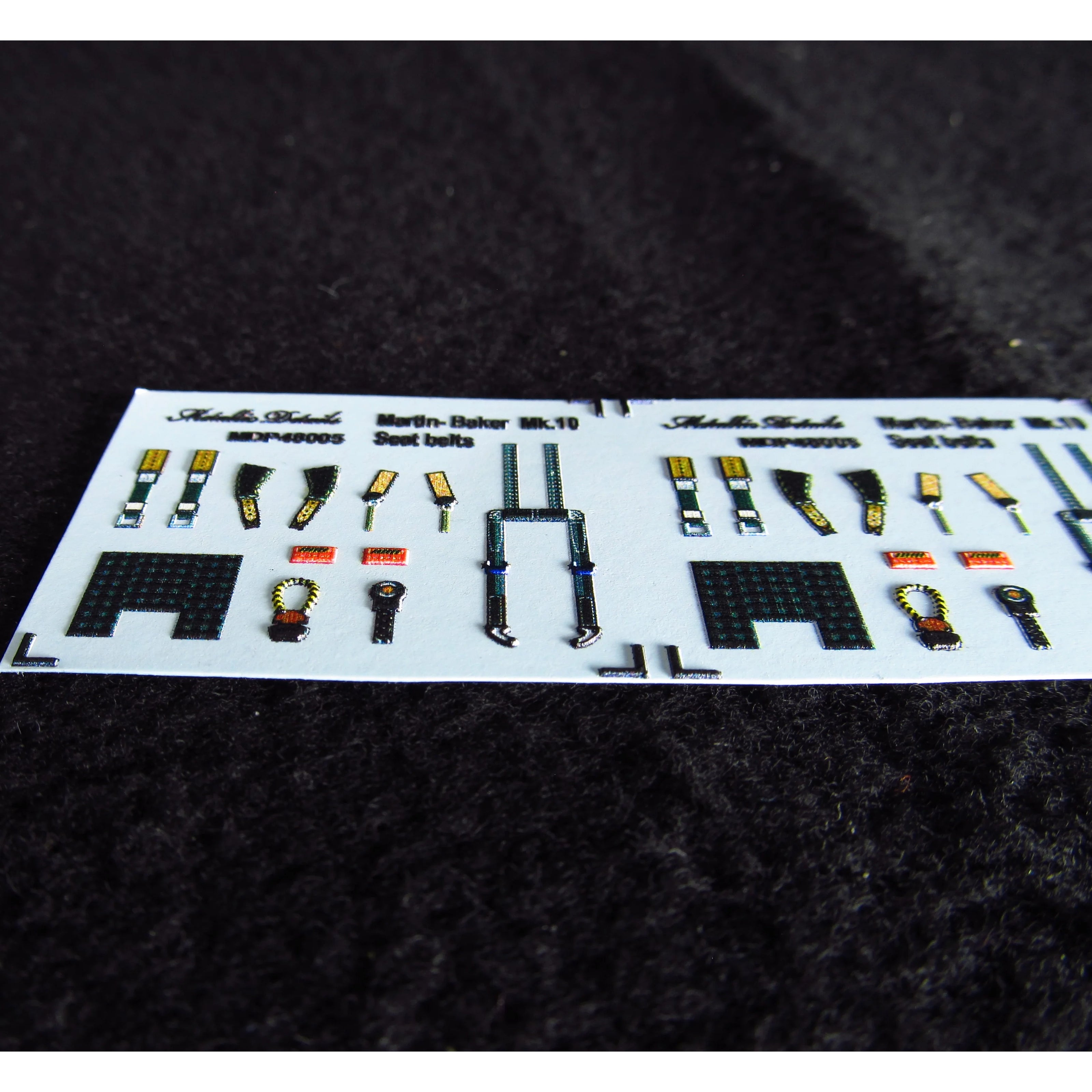 Martin-Baker Mk,10 Seat Belts (3D Decals) Scale 1:48 Metallic Details MDP48005 - For Aircraft Kit Model