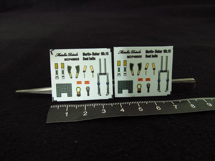 Martin-Baker Mk,10 Seat Belts (3D Decals) Scale 1:48 Metallic Details MDP48005 - For Aircraft Kit Model