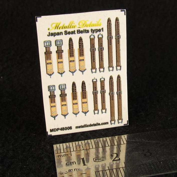 Japan Seat Belts WWII (type 1)3D Decals Scale 1:48 Metallic Details MDP48006 - For Model Aircraft Kits