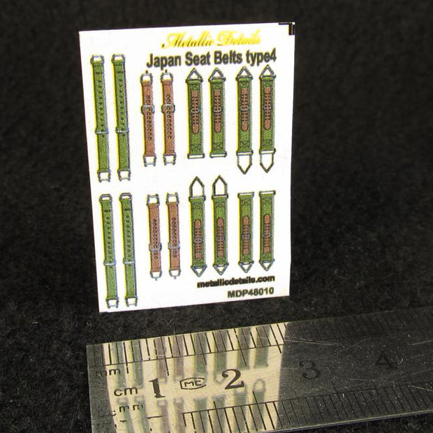 Japan Seat Belts WWII type 4 (3D Decals) Scale 1:48 Metallic Details MDP48010 - For Aircraft Model Kit