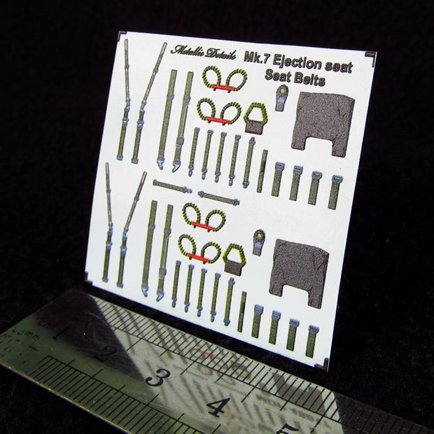 Seat Belts for Mk,7 Ejection Seat (3D Decals) Scale 1:48 Metallic Details MDP48013 - For Aircraft Kit Model