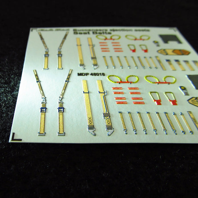 Blackburn Buccaneer, Seat Belts (3D Decals) Scale 1:48 Metallic Details MDP48016 - For Model Kits Aircraft