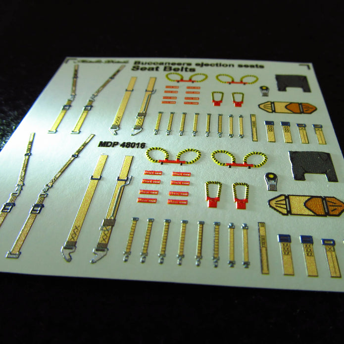 Blackburn Buccaneer, Seat Belts (3D Decals) Scale 1:48 Metallic Details MDP48016 - For Model Kits Aircraft
