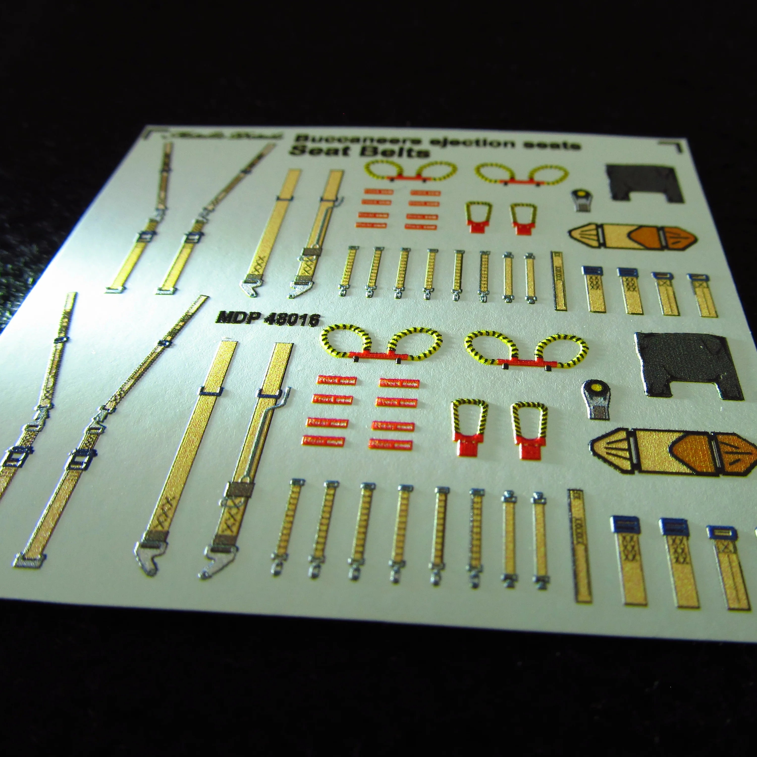 Blackburn Buccaneer, Seat Belts (3D Decals) Scale 1:48 Metallic Details MDP48016 - For Model Kits Aircraft