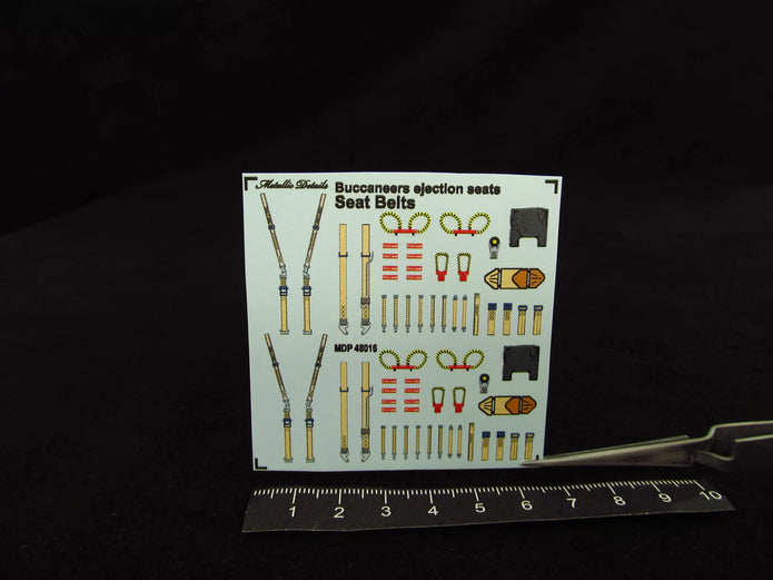 Blackburn Buccaneer, Seat Belts (3D Decals) Scale 1:48 Metallic Details MDP48016 - For Model Kits Aircraft