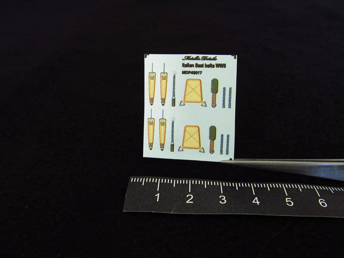 Italian Seat Belts WWII (3D Decals) Scale 1:48 Metallic Details MDP48017 - For Aircraft Model Kits