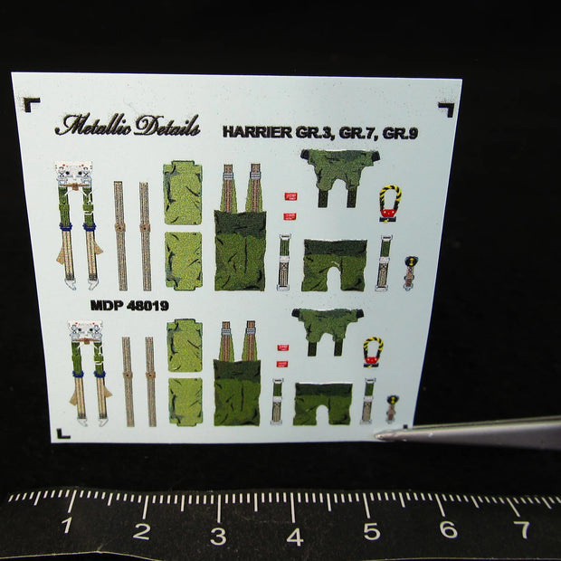 Harrier GR,3, GR,7, GR,9 Seat Belts (3D Decals) Scale 1:48 Metallic Details MDP48019 - For Aircraft Model Kit