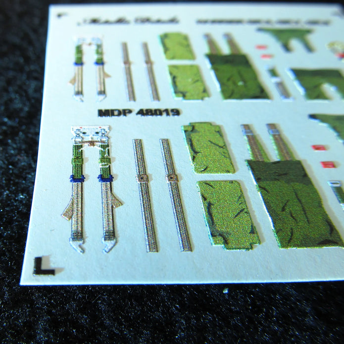 Harrier GR,3, GR,7, GR,9 Seat Belts (3D Decals) Scale 1:48 Metallic Details MDP48019 - For Aircraft Model Kit