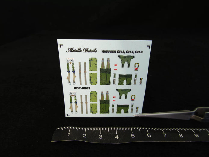 Harrier GR,3, GR,7, GR,9 Seat Belts (3D Decals) Scale 1:48 Metallic Details MDP48019 - For Aircraft Model Kit