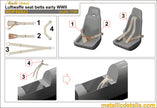WWII-era German aircraft Seat Belts early WWII Scale 1:48 Metallic Details MDP48023