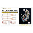 P-47, P-51 seat belts Scale 1:48 Metallic Details MDP48036