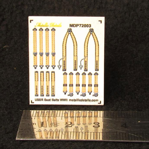 USSR Seat Belts WWII (3D Decals) Scale 1:72 Metallic Details MDP72003 - For Aircraft Kit Model