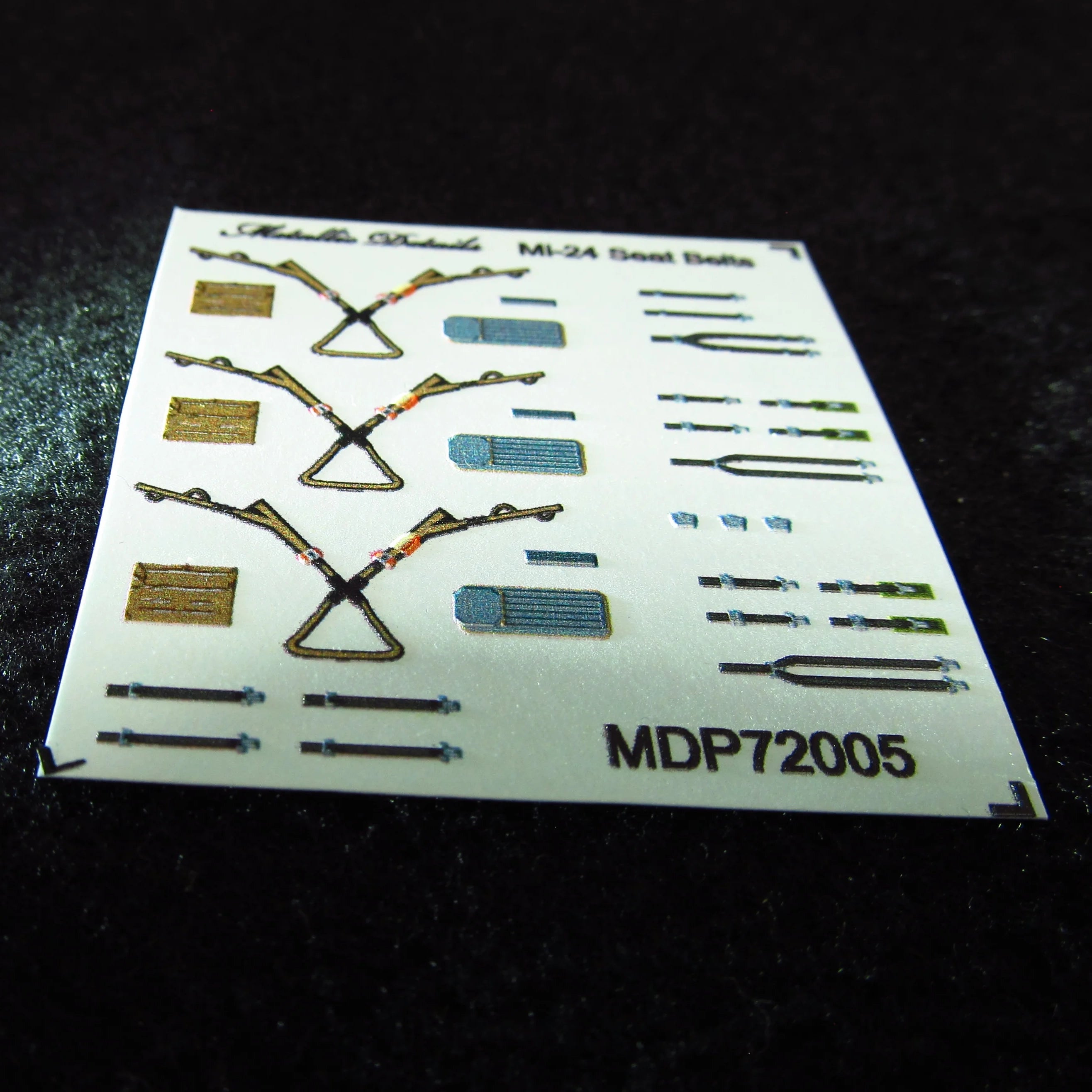 Mi-24, Seat Belts (3D Decals) Scale 1:72 Metallic Details MDP72005 - For Helicopter Models Kits