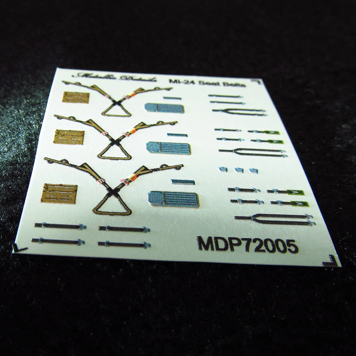 Mi-24, Seat Belts (3D Decals) Scale 1:72 Metallic Details MDP72005 - For Helicopter Models Kits