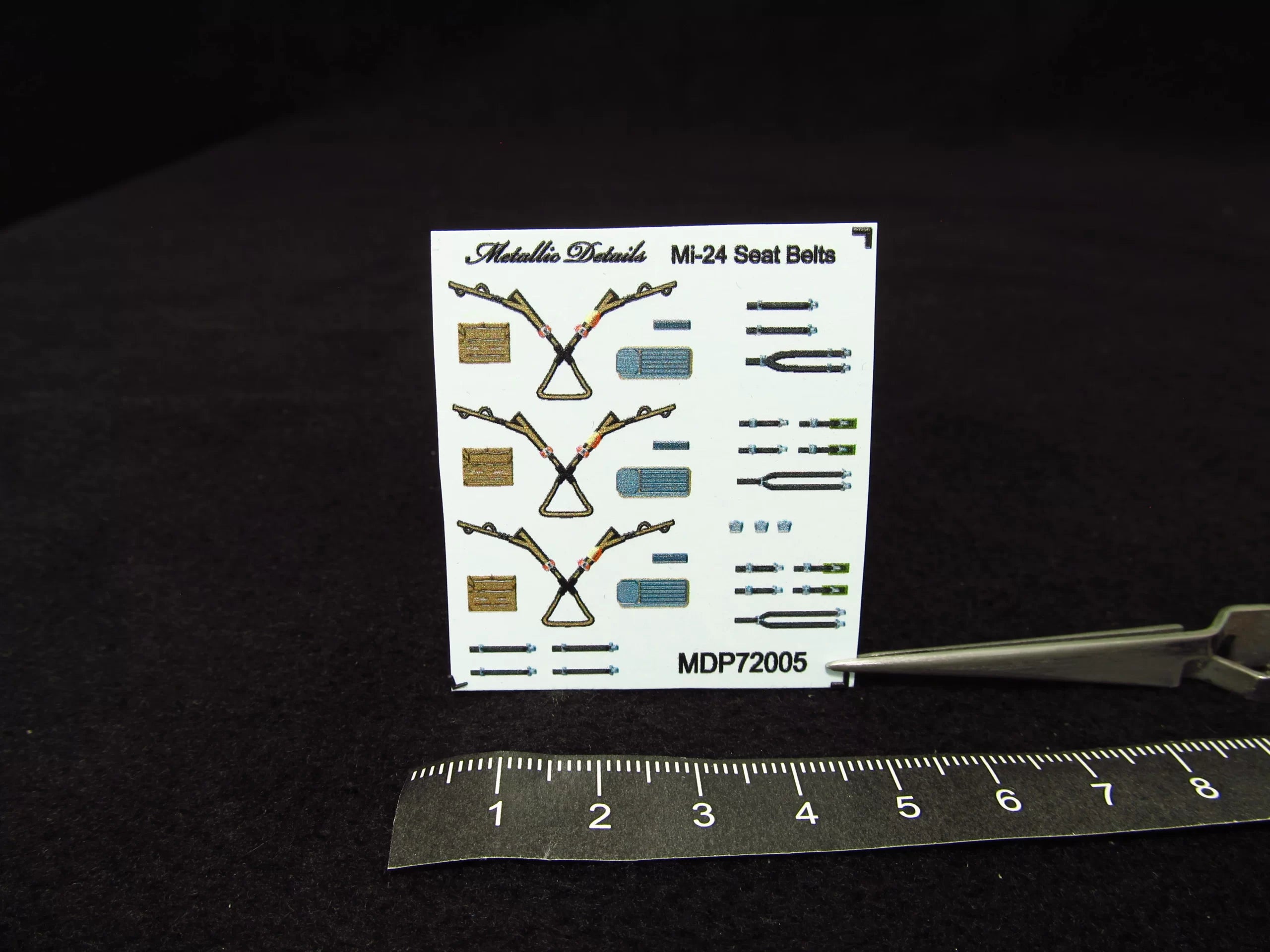 Mi-24, Seat Belts (3D Decals) Scale 1:72 Metallic Details MDP72005 - For Helicopter Models Kits