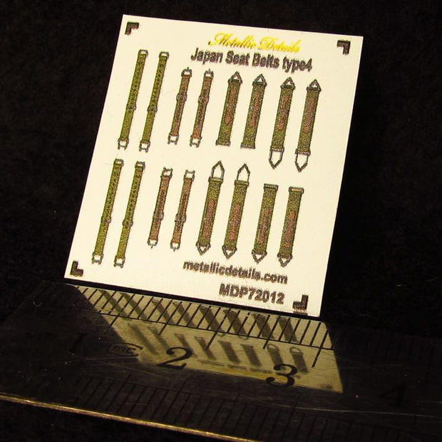Japan Seat Belts WWII type 4 (3D Decals) Scale 1:72 Metallic Details MDP72012 - For Model Aircraft Kits
