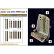 Japan Seat Belts WWII type 4 (3D Decals) Scale 1:72 Metallic Details MDP72012 - For Model Aircraft Kits