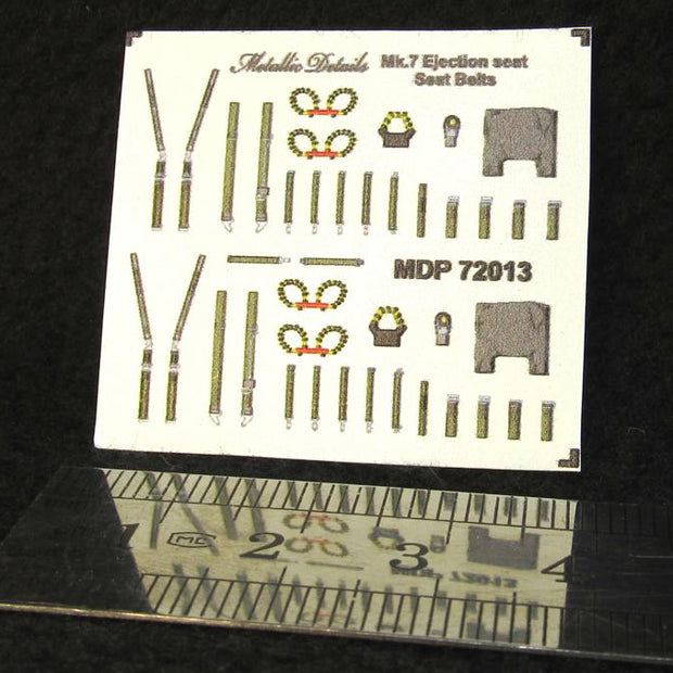 Seat Belts for Mk,7 Ejection Seat (3D Decals) Scale 1:72 Metallic Details MDP72013 - For Aircraft Models Kits