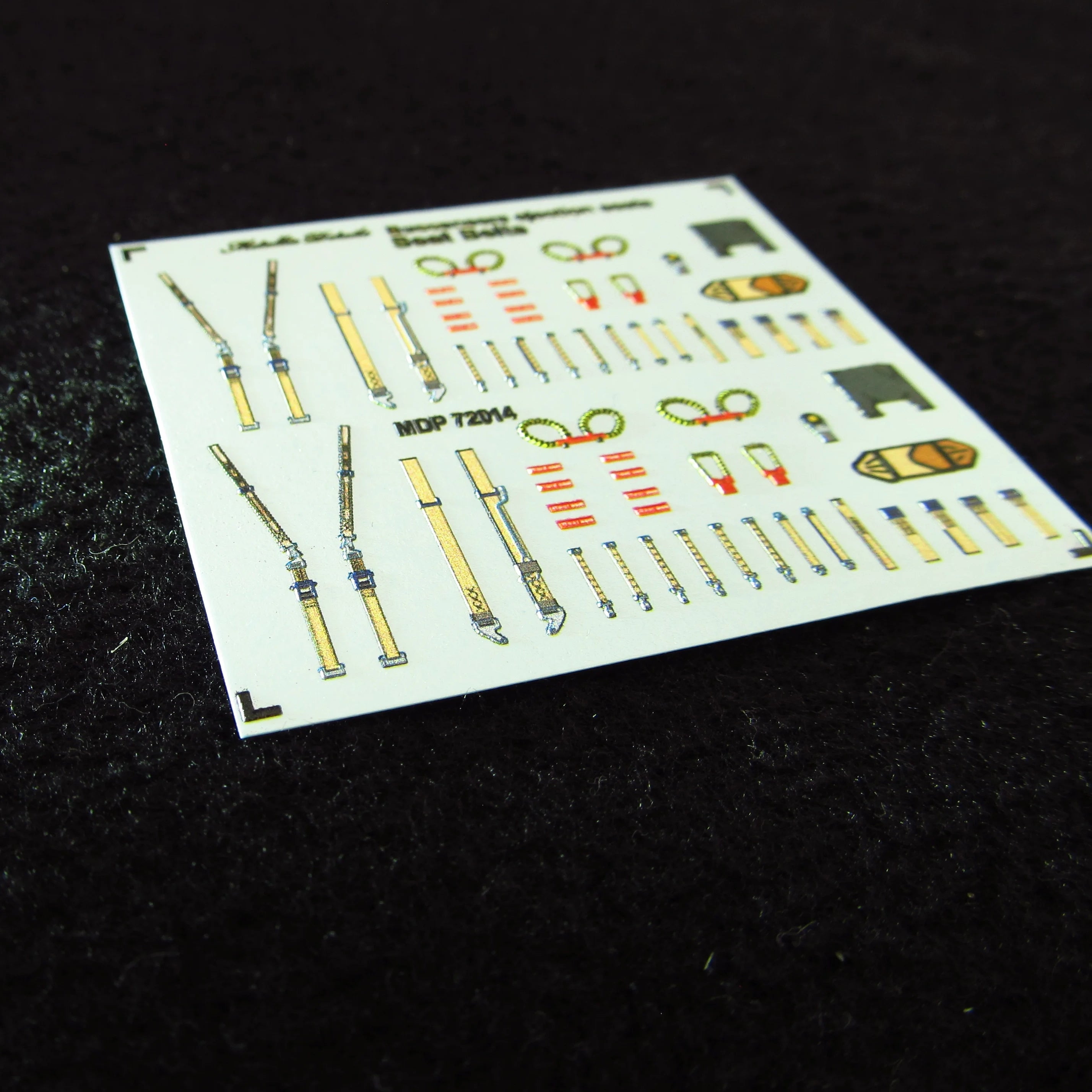 Blackburn Buccaneer, Seat Belts (3D Decals) Scale 1:72 Metallic Details MDP72014 - For Model Kits Aircraft