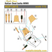 Italian Seat Belts WWII 3D Decals Scale 1:72 Metallic Details MDP72015 - For Aircraft Model Kits