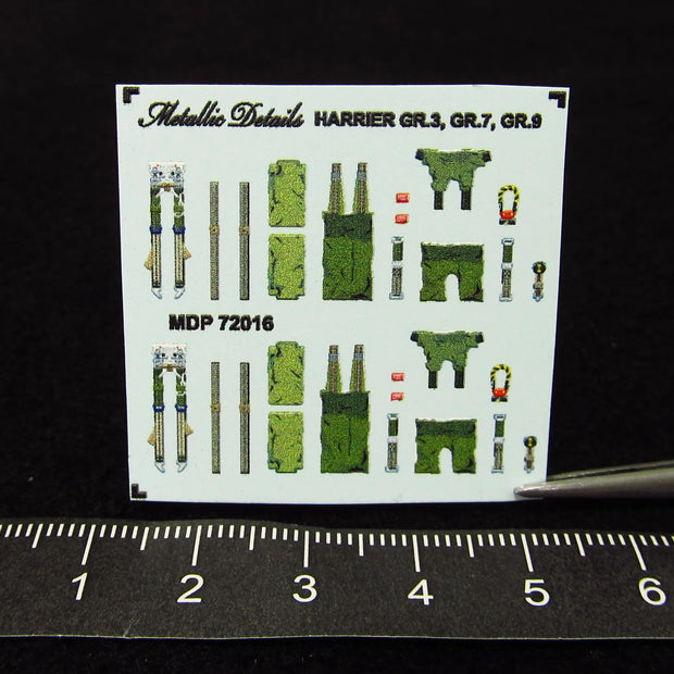 Harrier GR,3, GR,7, GR,9 Seat Belts (3D Decals) Scale 1:72 Metallic Details MDP72016 - For Aircraft Model Kit