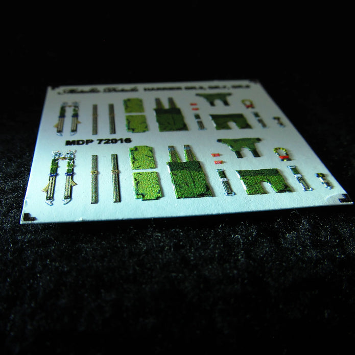 Harrier GR,3, GR,7, GR,9 Seat Belts (3D Decals) Scale 1:72 Metallic Details MDP72016 - For Aircraft Model Kit