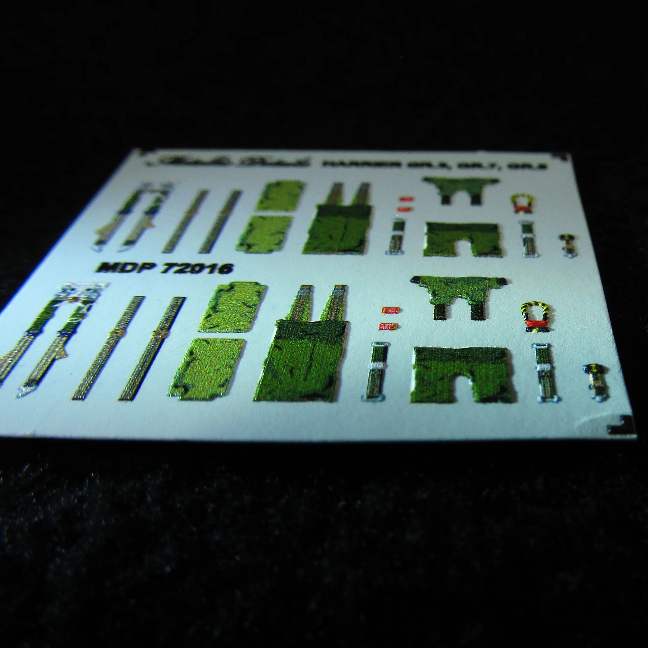Harrier GR,3, GR,7, GR,9 Seat Belts (3D Decals) Scale 1:72 Metallic Details MDP72016 - For Aircraft Model Kit