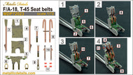 F/A-18, T-45 Seat belts Scale 1:72 Metallic Details MDP72023