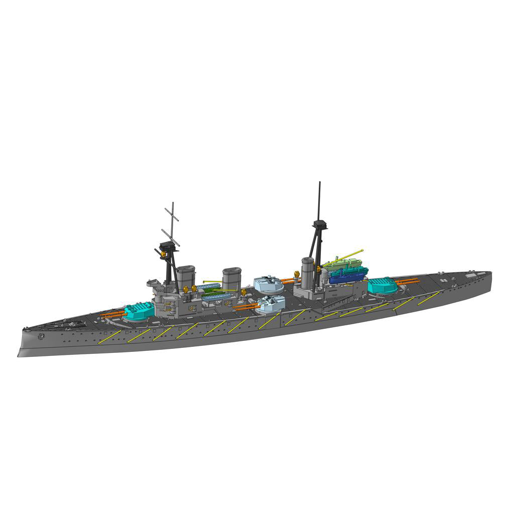 Brtiish Battlecruiser HMS Indomitable Scale 1:1200 Metallic Details MDR1200-04