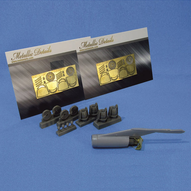 Ilyushin Il-76, Engines Detailing sets (Resin & Photoetch) Scale 1:144 (Recommended for kit: Zvezda) Metallic Details MDR14415 - For Aircraft Kit Model
