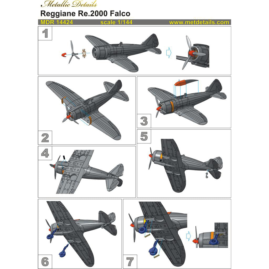 Reggiane Re.2000 Falco Scale 1:144 Metallic Details MDR14424