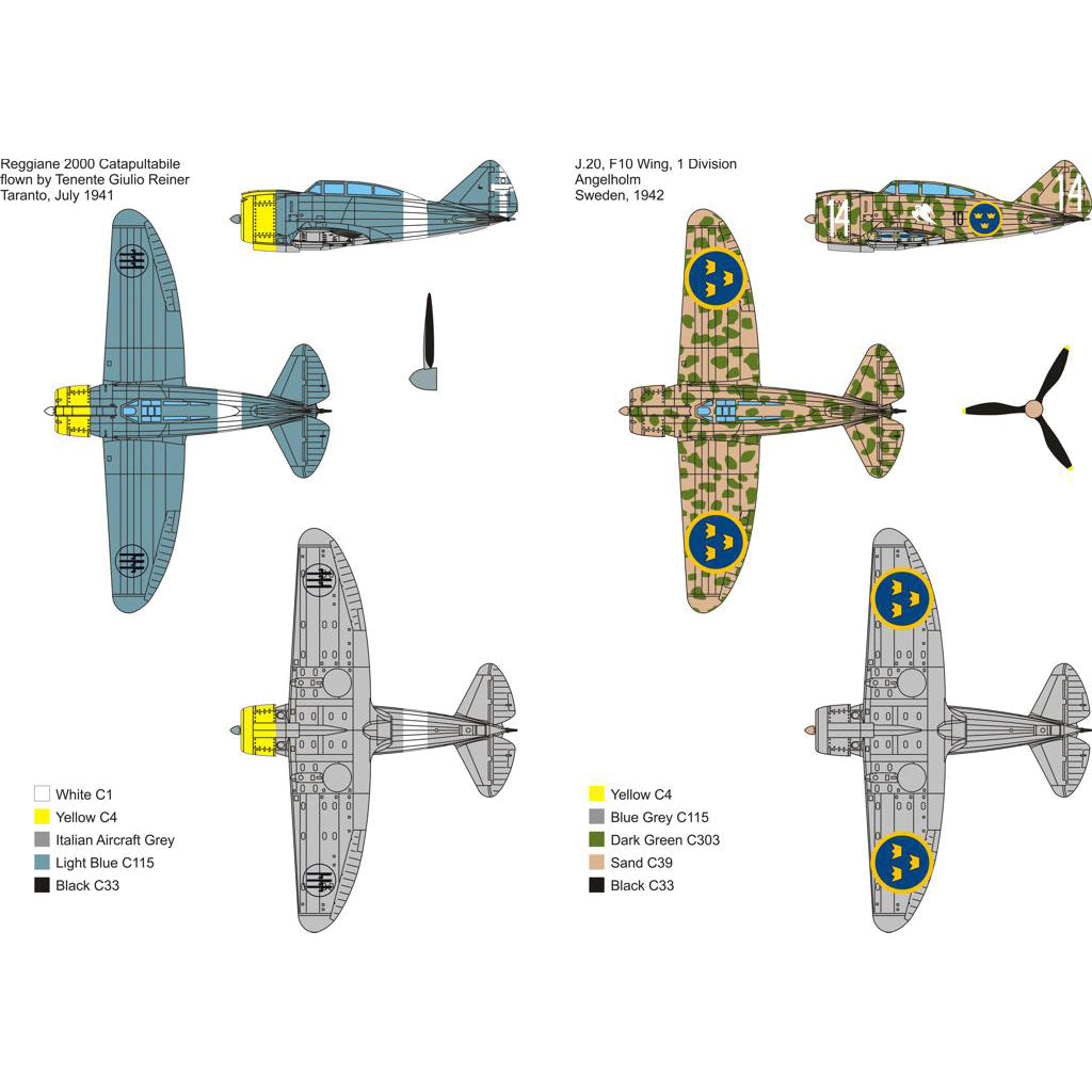 Reggiane Re.2000 Falco Scale 1:144 Metallic Details MDR14424
