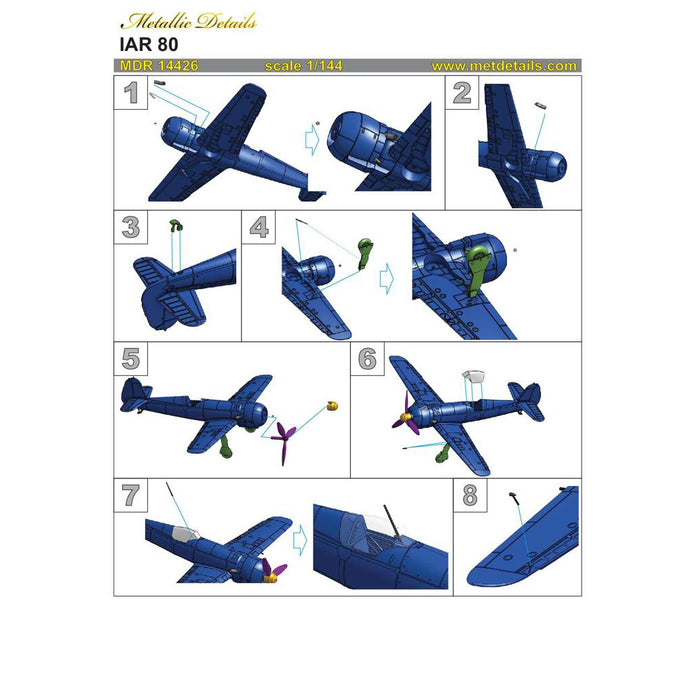 IAR 80 Aircraft Model Kit Scale 1:144 Metallic Details MDR14426