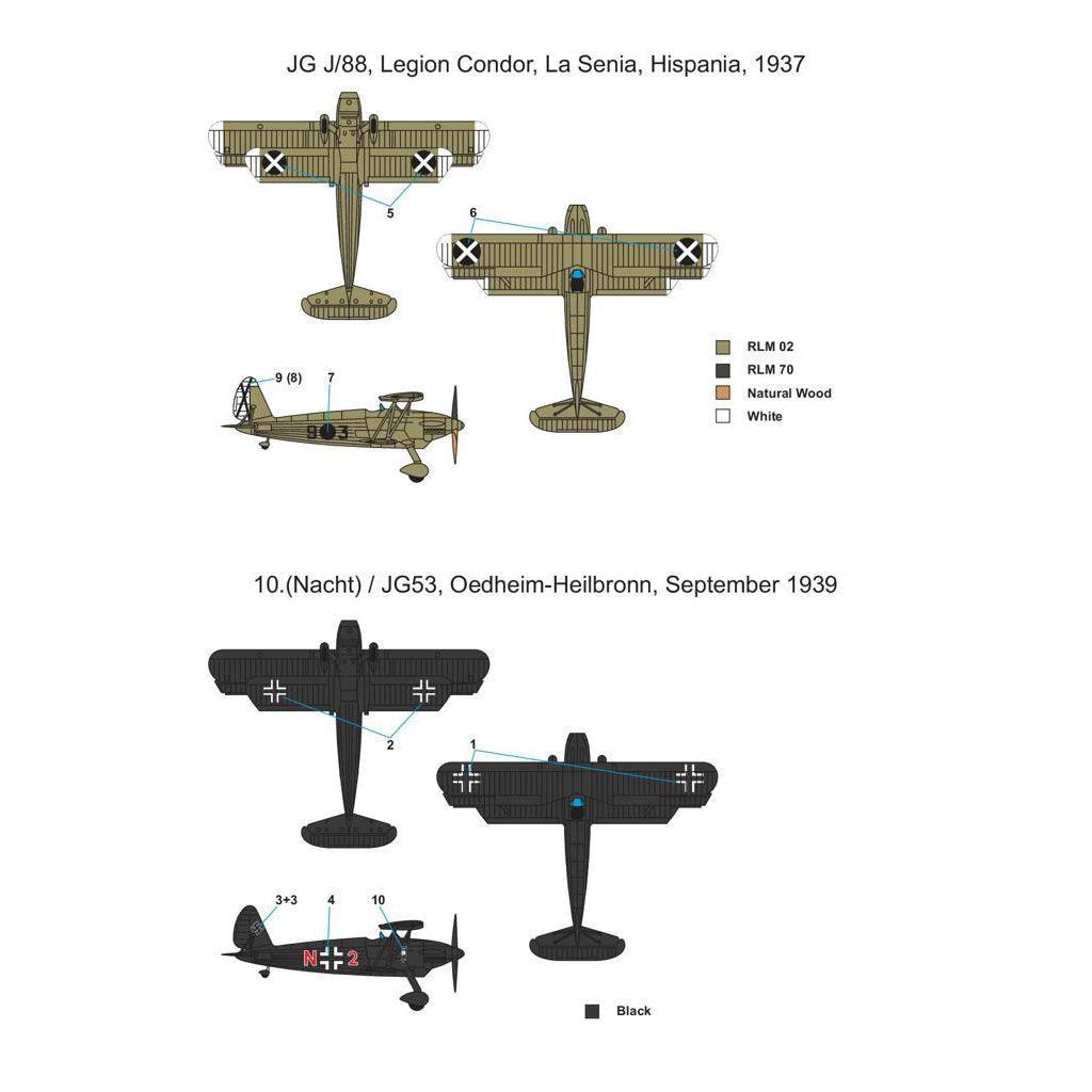 Arado Ar 68E Aircraft Model Kit Scale 1:144 Metallic Details MDR14430