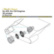 Antonov An-225 Mrija, Engines Detailing sets (3D-Printed) Scale 1:144 (Recommended for kit: Revell) Metallic Details MDR14431 - For Models Aircraft Kits